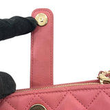 シャネル CHANEL マトラッセ　ミニポシェット ピンク/GD ラム レディース ショルダーバッグ