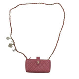 シャネル CHANEL マトラッセ　ミニポシェット ピンク/GD ラム レディース ショルダーバッグ