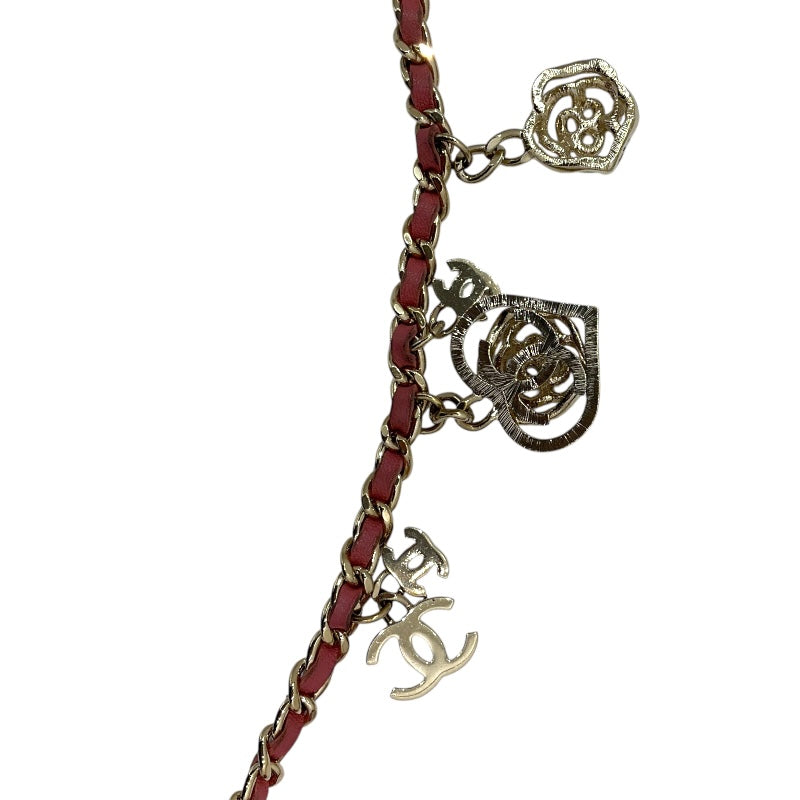 シャネル CHANEL マトラッセ　ミニポシェット ピンク/GD ラム レディース ショルダーバッグ