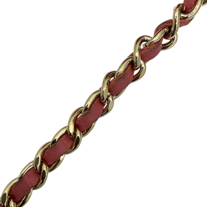 シャネル CHANEL マトラッセ　ミニポシェット ピンク/GD ラム レディース ショルダーバッグ