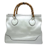 グッチ GUCCI バンブートートバッグ 282317 ホワイト レザー レディース トートバッグ