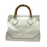グッチ GUCCI バンブートートバッグ 282317 ホワイト レザー レディース トートバッグ