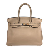 エルメス HERMES バーキン30 □N刻印 トゥルティエールグレー SV金具 トリヨン レディース ハンドバッグ