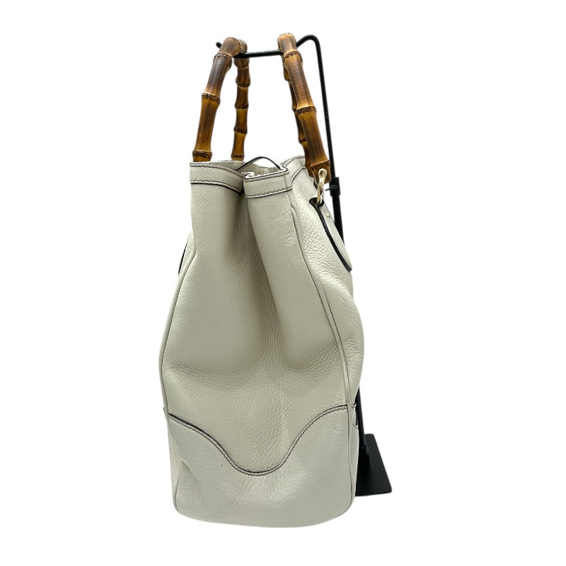 グッチ GUCCI バンブートートバッグ 282317 ホワイト レザー レディース トートバッグ