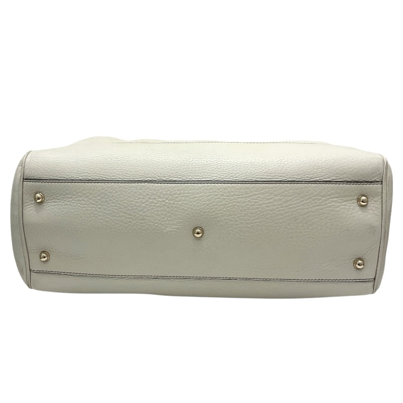 グッチ GUCCI バンブートートバッグ 282317 ホワイト レザー レディース トートバッグ