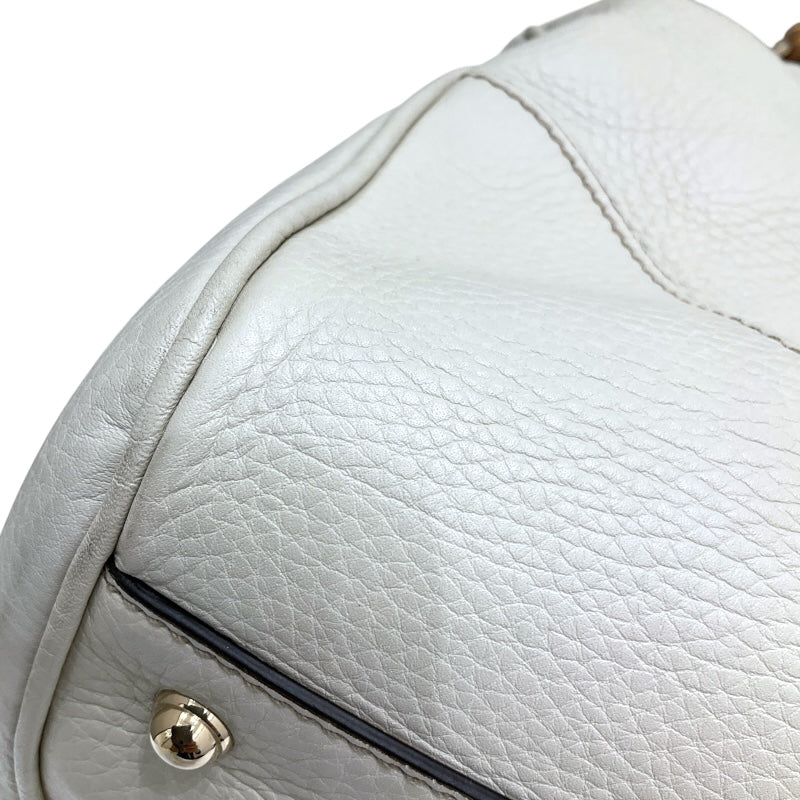 グッチ GUCCI バンブートートバッグ 282317 ホワイト レザー レディース トートバッグ