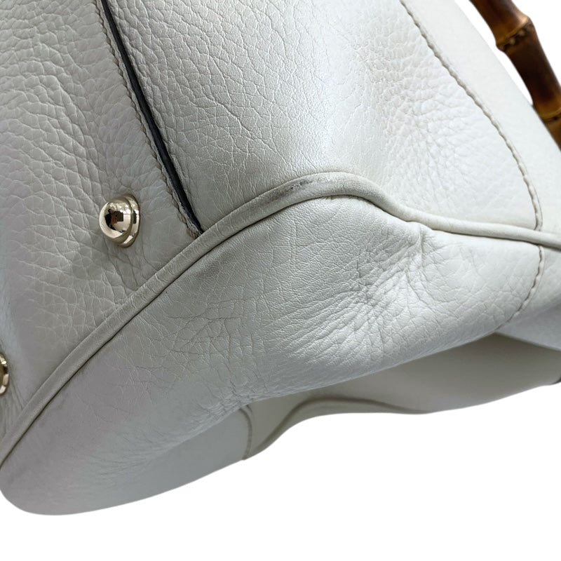 グッチ GUCCI バンブートートバッグ 282317 ホワイト レザー レディース トートバッグ