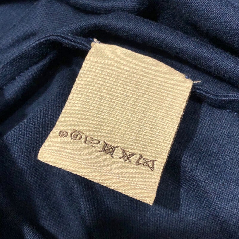 エルメス HERMES EX-LIBRIS カレシルクTシャツ ブルー コットン メンズ 半袖Ｔシャツ