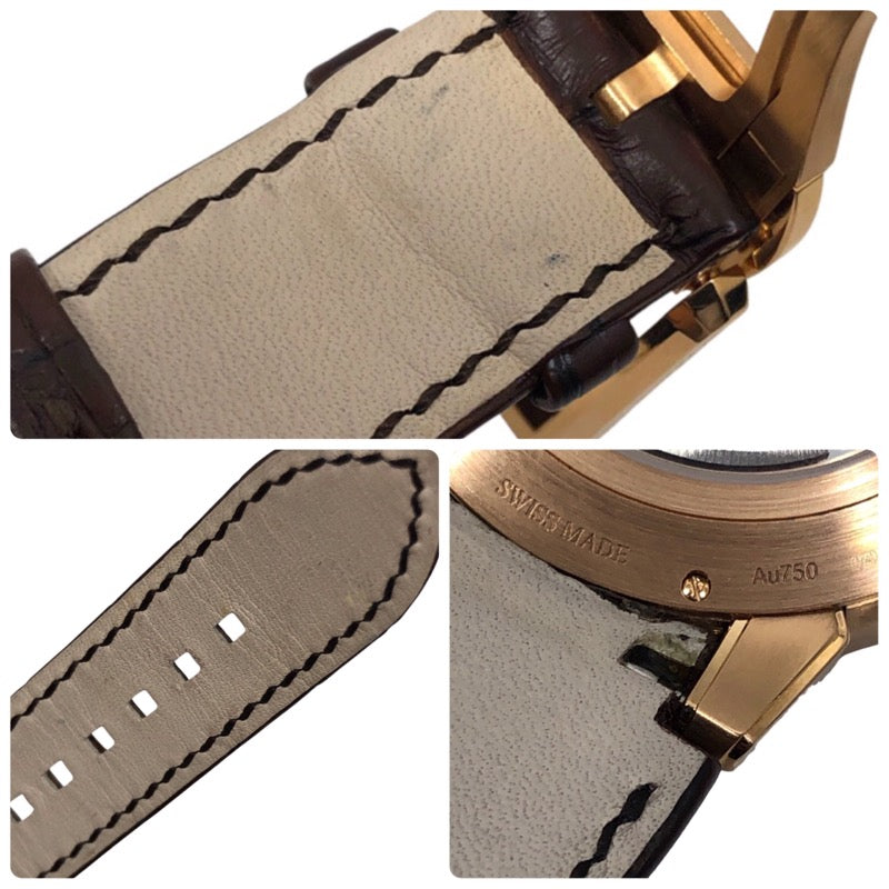 ハリーウィンストン HARRY WINSTON オーシャンバイレトログラード パーペチュアルカレンダーオートマティック42ｍｍ OCEAPC42RR001 グレー K18PG/革ベルト(アリゲーター) 自動巻き メンズ 腕時計