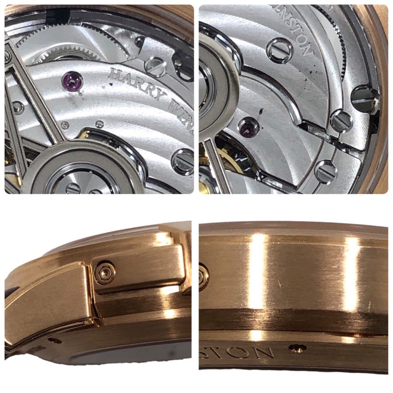 ハリーウィンストン HARRY WINSTON オーシャンバイレトログラード パーペチュアルカレンダーオートマティック42ｍｍ OCEAPC42RR001 グレー K18PG/革ベルト(アリゲーター) 自動巻き メンズ 腕時計