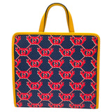 グッチ GUCCI ﾁﾙﾄﾞﾚｽﾞGGﾌﾟﾘﾝﾄ ﾄｰﾄﾊﾞｯｸﾞ 605614 ネイビー/レッド GGｽﾌﾟﾘｰﾑ レディース ハンドバッグ