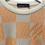 ルイ・ヴィトン LOUIS VUITTON ダミエ柄ニットセーター HQN81W オレンジ コットン メンズ セーター