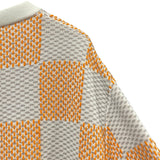 ルイ・ヴィトン LOUIS VUITTON ダミエ柄ニットセーター HQN81W オレンジ コットン メンズ セーター