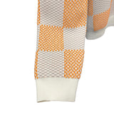 ルイ・ヴィトン LOUIS VUITTON ダミエ柄ニットセーター HQN81W オレンジ コットン メンズ セーター