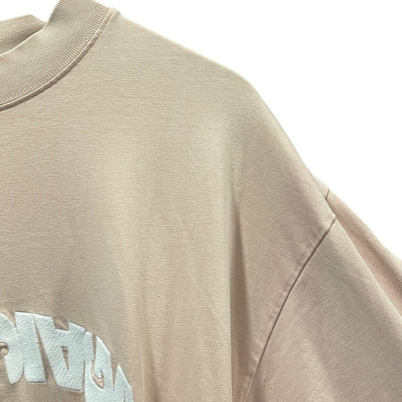 バレンシアガ BALENCIAGA ロゴ刺繍半袖Tシャツ 764235 ピンク コットン メンズ 半袖Ｔシャツ