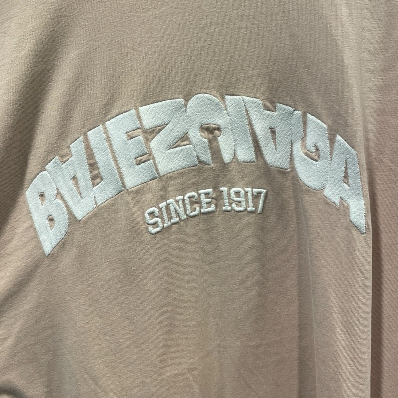 バレンシアガ BALENCIAGA ロゴ刺繍半袖Tシャツ 764235 ピンク コットン メンズ 半袖Ｔシャツ