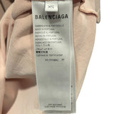 バレンシアガ BALENCIAGA ロゴ刺繍半袖Tシャツ 764235 ピンク コットン メンズ 半袖Ｔシャツ