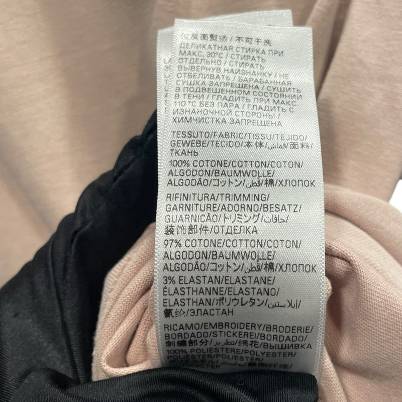バレンシアガ BALENCIAGA ロゴ刺繍半袖Tシャツ 764235 ピンク コットン メンズ 半袖Ｔシャツ