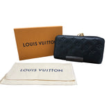 ルイ・ヴィトン LOUIS VUITTON ジッピーウォレット　クッサン M81510 ブラック/ゴールド金具 モノグラム・エンボス レディース 長財布