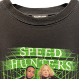 バレンシアガ BALENCIAGA SPEED HUNTERSプリント半袖Tシャツ ブラック コットン メンズ 半袖Ｔシャツ