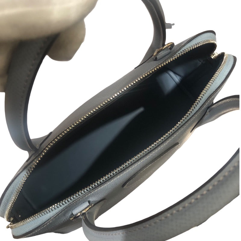 エルメス HERMES ボリード31 □Q刻 ブルーラン×シルバー金具 エプソン レディース ハンドバッグ