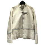 エルメス HERMES レザージャケット ホワイト レザー レディース その他アウター