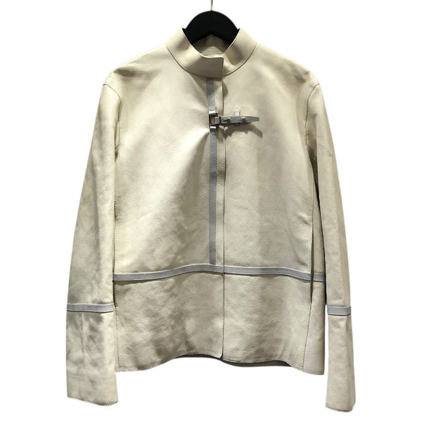 エルメス HERMES レザージャケット ホワイト レザー レディース その他アウター