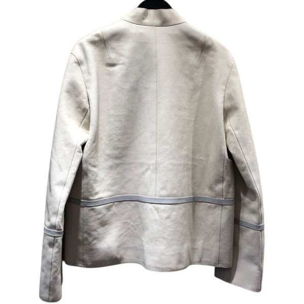 エルメス HERMES レザージャケット ホワイト レザー レディース その他アウター