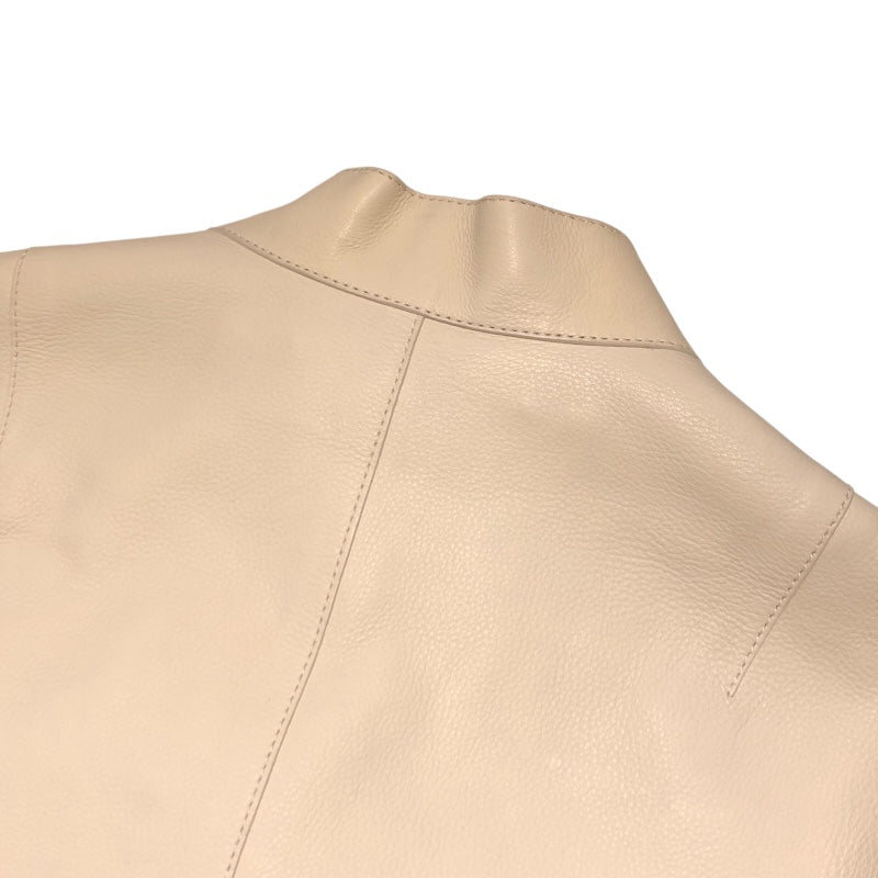 エルメス HERMES レザージャケット ホワイト レザー レディース その他アウター