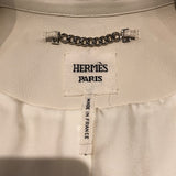 エルメス HERMES レザージャケット ホワイト レザー レディース その他アウター