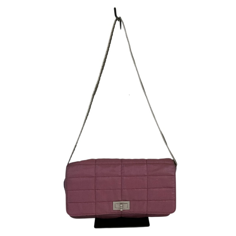 シャネル CHANEL チョコバーショルダーバッグ パープル ナイロン レディース ショルダーバッグ