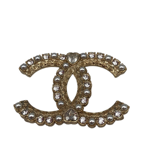 シャネル CHANEL ココマークパールブローチ シャンパンゴールド シャネル CHANEL ココマークパールブローチ シャンパンゴールド