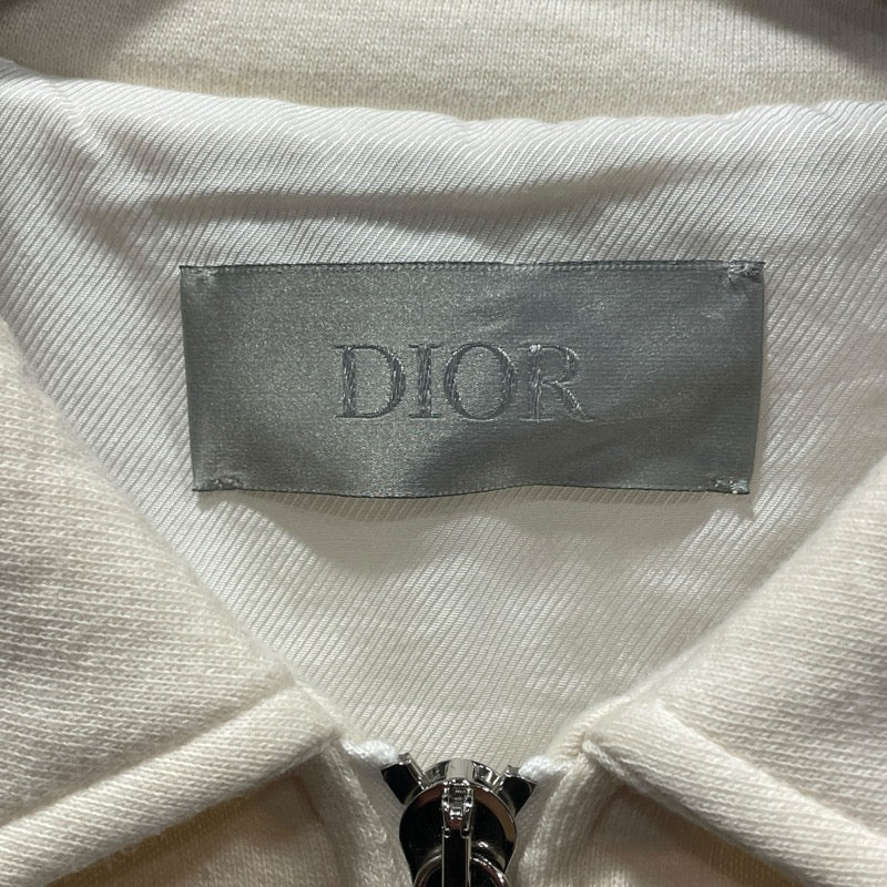 クリスチャン・ディオール Christian Dior ロゴ刺繍スウェットブルゾン 243J432A0802 クリーム コットン メンズ ブルゾン
