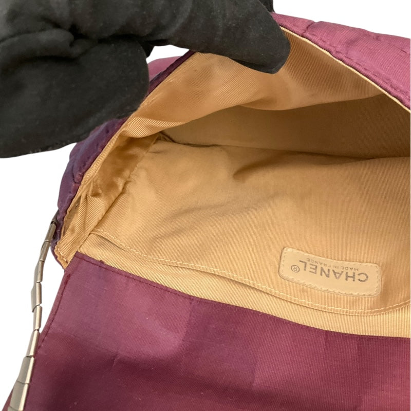 シャネル CHANEL チョコバーショルダーバッグ パープル ナイロン レディース ショルダーバッグ