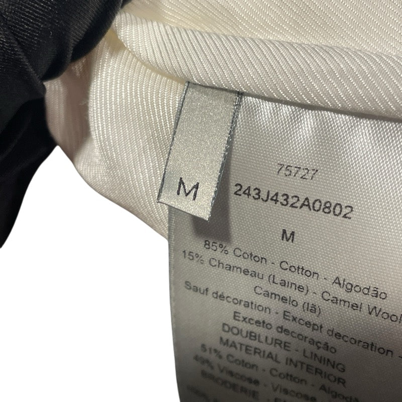 クリスチャン・ディオール Christian Dior ロゴ刺繍スウェットブルゾン 243J432A0802 クリーム コットン メンズ ブルゾン