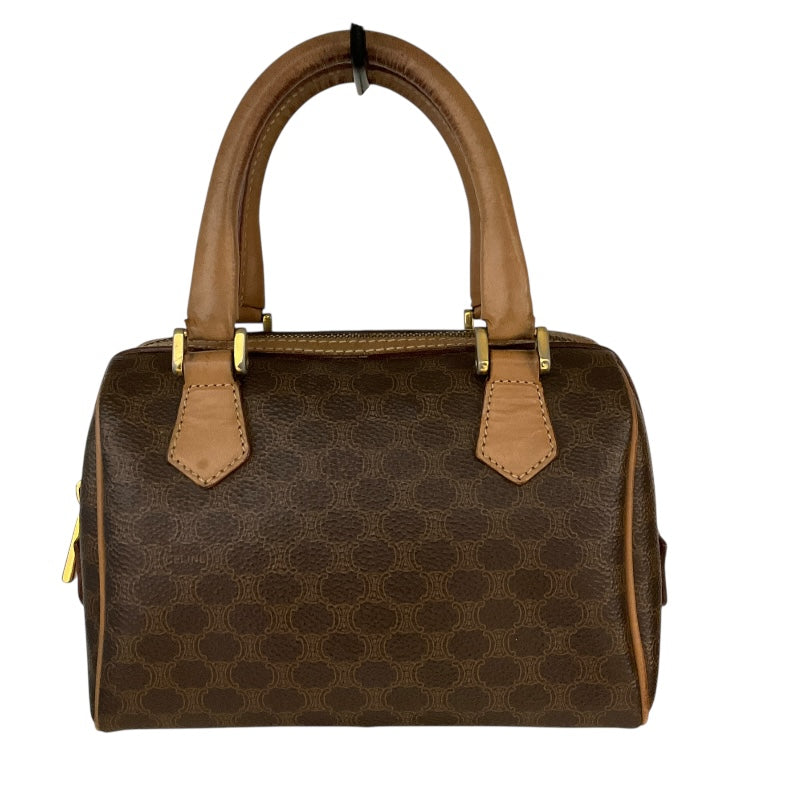 セリーヌ CELINE マカダムミニボストンバッグ ブラウン PVC レディース ハンドバッグ