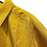 フェンディ FENDI マイクロロゴ総柄長袖シャツ FS0808 イエロー シルク メンズ 長袖シャツ