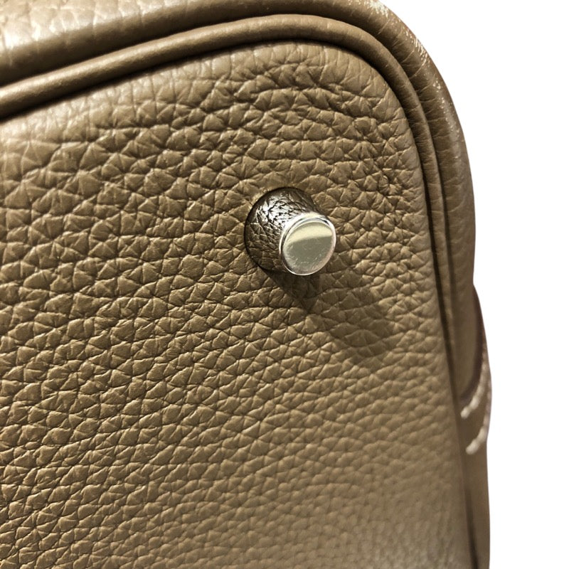 エルメス HERMES ピコタンロックMM Z刻印 エトゥープ×シルバー金具 トリヨンクレマンス レディース ハンドバッグ