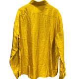 フェンディ FENDI マイクロロゴ総柄長袖シャツ FS0808 イエロー シルク メンズ 長袖シャツ