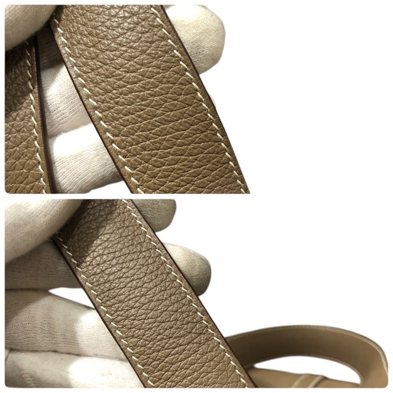 エルメス HERMES ピコタンロックMM Z刻印 エトゥープ×シルバー金具 トリヨンクレマンス レディース ハンドバッグ