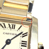 カルティエ Cartier タンク フランセーズ SM W51007Q4 ホワイト YG/SS レディース 腕時計
