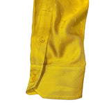 フェンディ FENDI マイクロロゴ総柄長袖シャツ FS0808 イエロー シルク メンズ 長袖シャツ