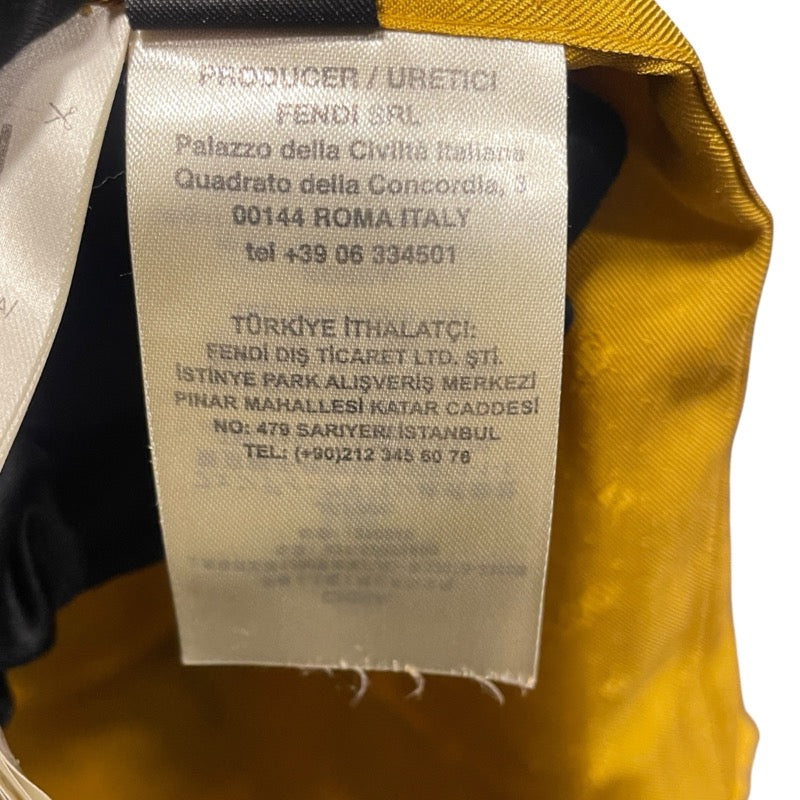 フェンディ FENDI マイクロロゴ総柄長袖シャツ FS0808 イエロー シルク メンズ 長袖シャツ