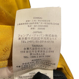 フェンディ FENDI マイクロロゴ総柄長袖シャツ FS0808 イエロー シルク メンズ 長袖シャツ