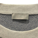 クリスチャン・ディオール Christian Dior x SHAWN STUSSY 総柄ニットTシャツ グレー シルク メンズ 半袖Ｔシャツ