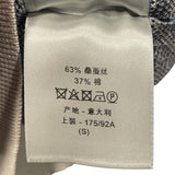 クリスチャン・ディオール Christian Dior x SHAWN STUSSY 総柄ニットTシャツ グレー シルク メンズ 半袖Ｔシャツ