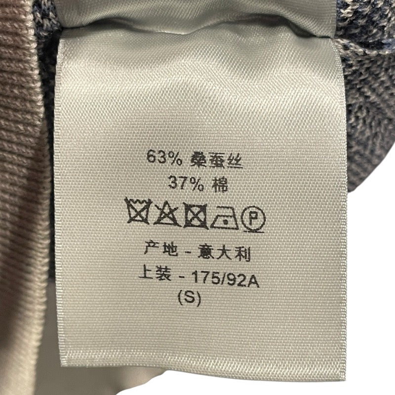 クリスチャン・ディオール Christian Dior x SHAWN STUSSY 総柄ニットTシャツ グレー シルク メンズ 半袖Ｔシャツ