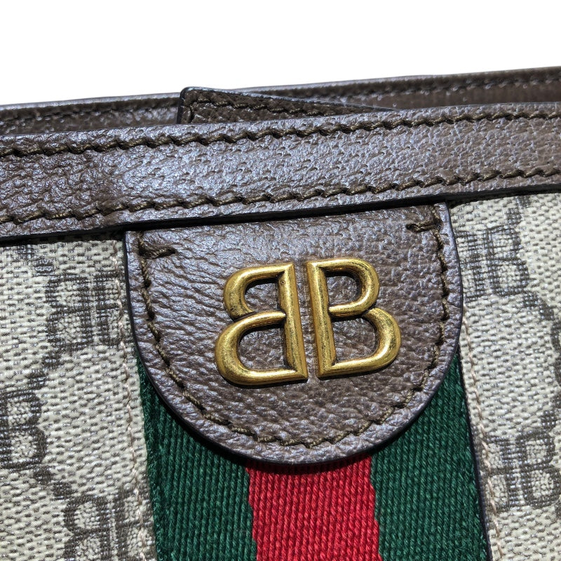 バレンシアガ BALENCIAGA ミディアムトート グッチコラボ 680125 ベージュ PVC レディース トートバッグ