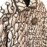 エルメス HERMES 総柄キルティングダウンジャケット ホワイト ナイロン レディース ダウンジャケット