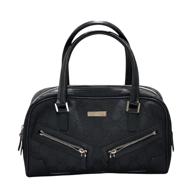 グッチ GUCCI GGキャンバス ハンドバッグ 0000852 ブラック GGキャンバス レディース ハンドバッグ